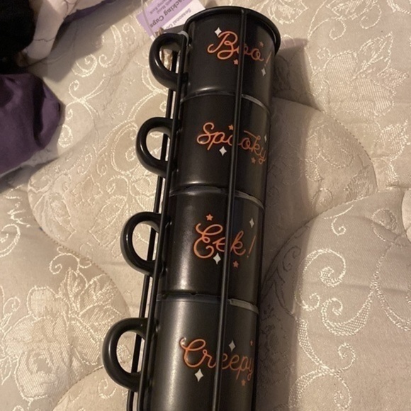 Halloween stacking cups with countertop rack - Picture 4 of 4